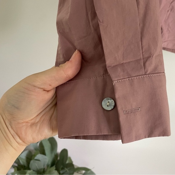 [Creamchild] Women's Dusty Pink Romantic Button Down Long Sleeve Top - Picture 3 of 7